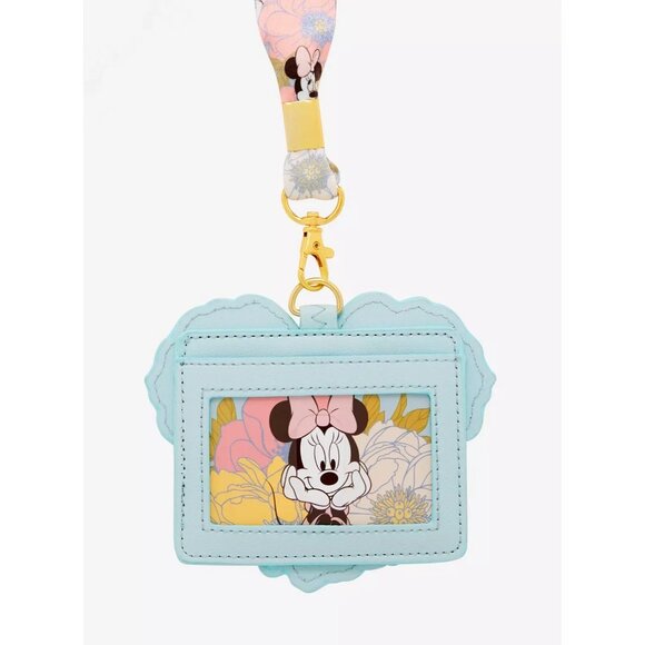NWT Disney Minnie Mouse Floral Ears Lanyard - BoxLunch Exclusive - Picture 1 of 5
